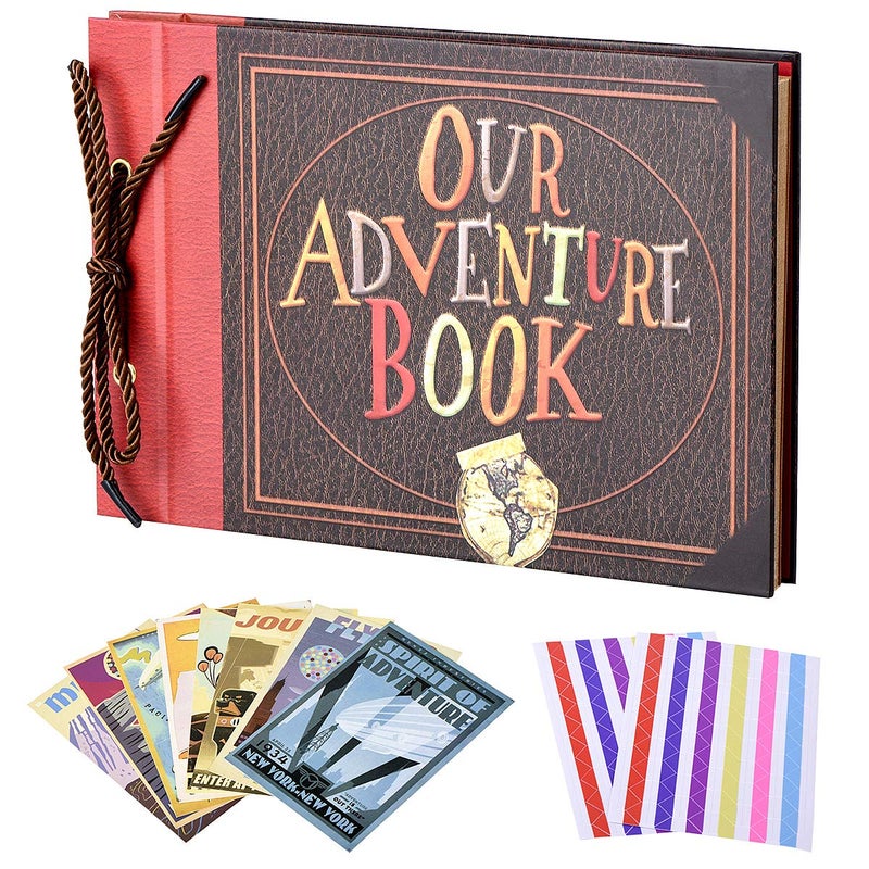 LINKEDWIN Up Scrapbook Photo Album, 3D Our Adventure Book, Wedding Guestbook, Bridal Shower, 11.6 x 7.5 inches, 80 Pages - Image 4